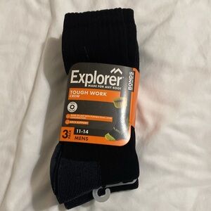 Bonds Explorer Tough Work Crew Socks Size 11-14   Pack of 3 NWT